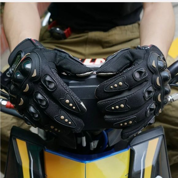 PRO-BIKER Motorcycle Motorbike Racing Riding ATV Shock-proof Full Finger Gloves - Picture 2 of 11